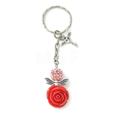 Resin & Alloy & Glass Keychain KEYC-MZ00015-1