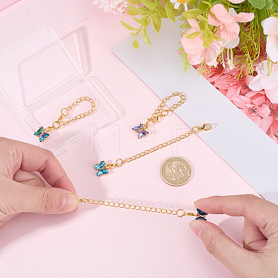 1Bag Butterfly Alloy Glass Water Bottle Charms HJEW-BM0001-58-1
