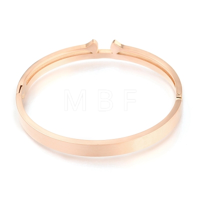 304 Stainless Steel Bangles BJEW-J182-01RG-1