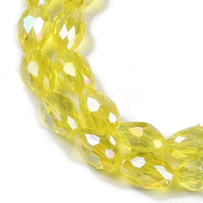 Transparent Electroplate Glass Beads Strands EGLA-N013-T6mm-B26-1