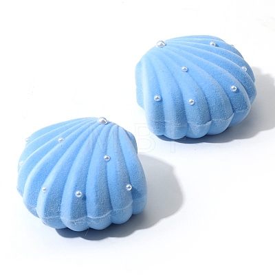 Shell Shaped Velvet Jewelry Boxes PW-WGBFDD4-01-1