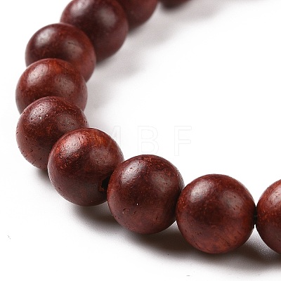 4Pcs Cross Pattern Wood Beads Stretch Bracelets Set for Women Men BJEW-JB08931-1