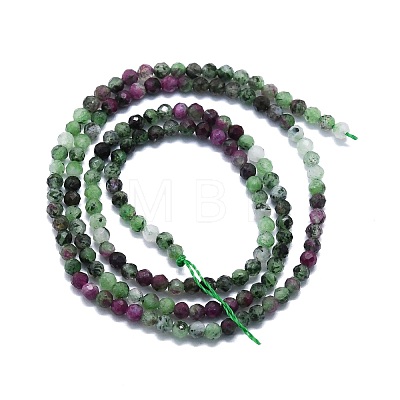 Natural Ruby in Zoisite Beads Strands G-P457-A01-29-1