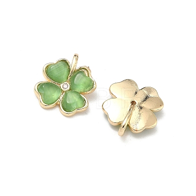 Brass Micro Pave Cubic Zirconia Pendants KK-G557-28KCG-01-1