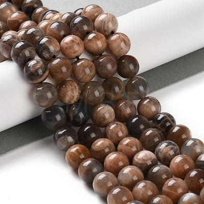 Natural Black Sunstone Beads Strands G-U009-A01-04-1