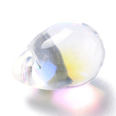 Electroplate Glass Charms GLAA-P049-C-1
