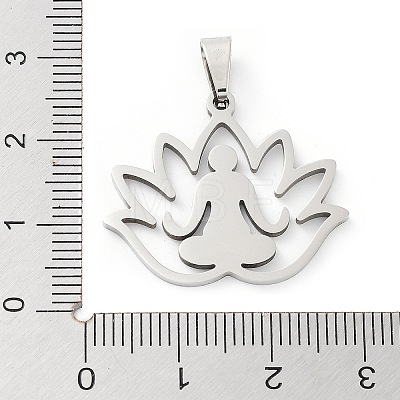 201 Stainless Steel Pendants STAS-A090-09P-1