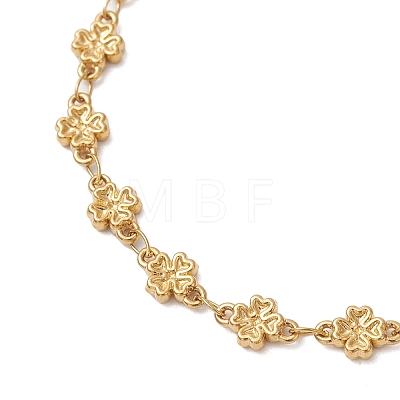 304 Stainless Steel Clover Link Chains Bracelets for Women BJEW-JB13431-1