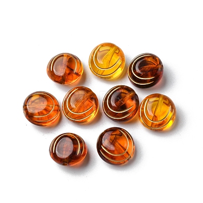 Imitation Amber Transparent Acrylic Beads MACR-D071-02E-1
