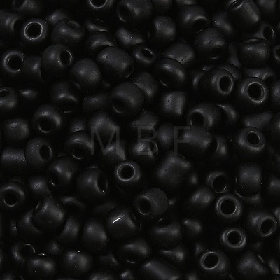 Frosted Opaque 6/0 Glass Seed Beads SEED-R029-4mm-A07-1