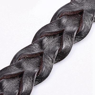 Braided Leather Cord Bracelets BJEW-P169-F01-1