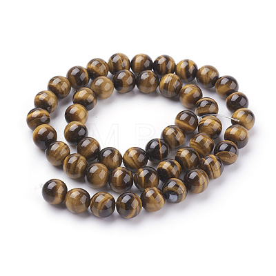 Natural Tiger Eye Beads Strands X-G-G099-10mm-4-1