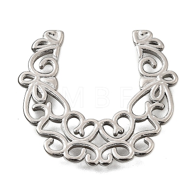 304 Stainless Steel Filigree Joiners STAS-Q362-03B-P-1