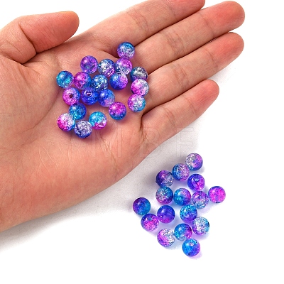 50G Transparent Crackle Acrylic Beads CACR-YW0001-01D-1