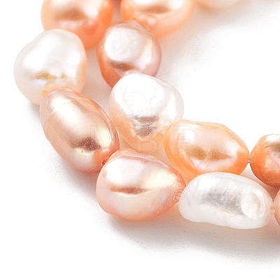 Natural Cultured Freshwater Pearl Beads Strands PEAR-P062-28H-1