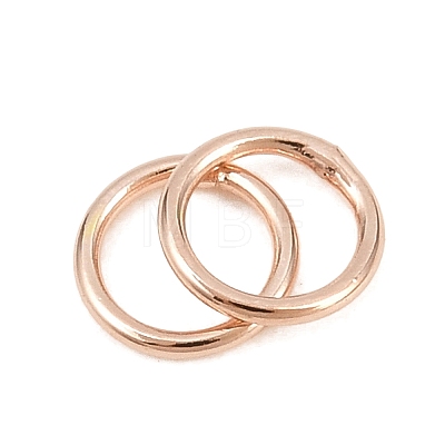 Brass Closed Jump Rings KK-D257-01RG-08-1