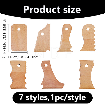 7Pcs Wood Pottery Foot Shaper Tools TOOL-DC0001-29-1