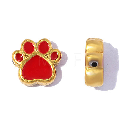 304 Stainless Steel with Enamel Beads SA-OY001-06G-01-1