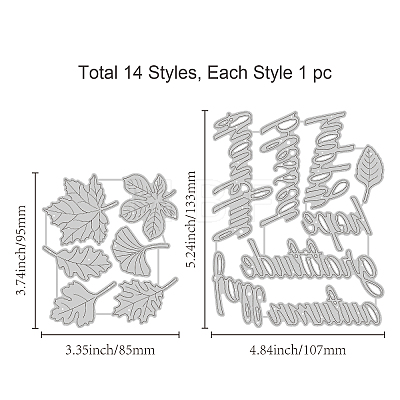 Autumn Carbon Steel Cutting Dies Stencils DIY-WH0309-1141-1