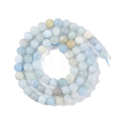 Natural Aquamarine Beads Strands G-E365-05A-6mm-1