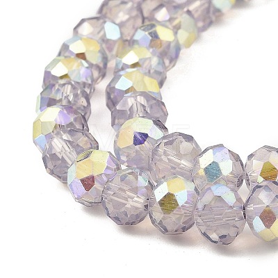 Baking Painted Transparent Glass Beads Strands DGLA-A034-J8mm-B07-1