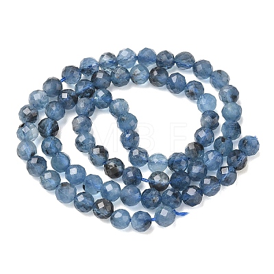 Natural Devil Blue Aquamarine Beads Strands G-P629-A02-04-1