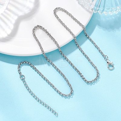 304 Stainless Steel Rolo Chain Necklaces NJEW-JN05772-1