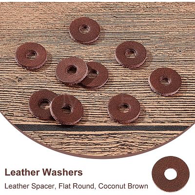 Leather Washers AJEW-WH0317-35-1