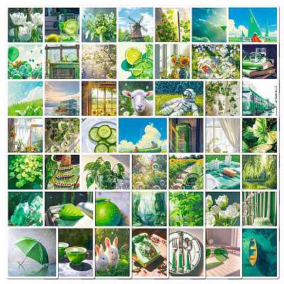 50Pcs Landscape Paper Waterproof Stickers PW-WGD2302-01-1