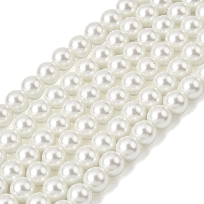 Eco-Friendly Dyed Glass Pearl Round Beads Strands HY-A008-8mm-RB001-1