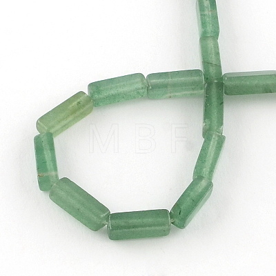 Cuboid Natural Green Aventurine Gemstone Bead Strands G-R299-10-1