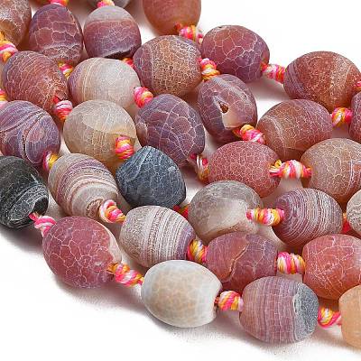 Dyed & Heated Natural Weathered Agate Beads Strands GG-CBAB9C6-E01-01-1