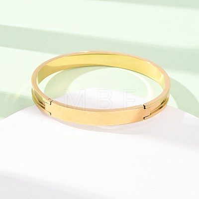 304 Stainless Steel Grooved Bangle Base SA-CBACA70-04G-1