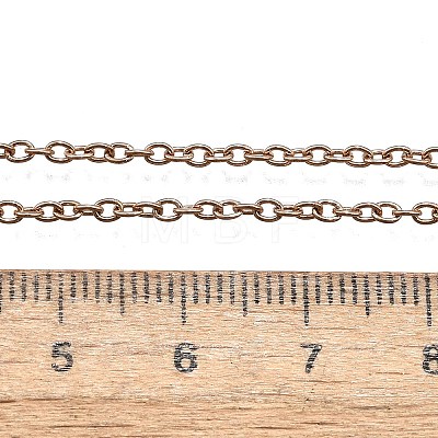 304 Stainless Steel Cable Chain Necklace Making STAS-P045-01RG-A-1
