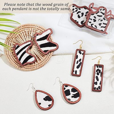 Olycraft DIY Cow Pattern Earring Making Kit DIY-OC0009-86-1