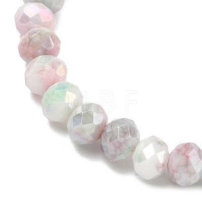 AB Color Faceted Rondelle Glass Beaded Stretch Bracelets for Women BJEW-PH01820-03-1
