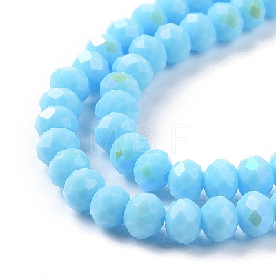 Electroplate Opaque Solid Color Glass Beads Strands EGLA-A034-P10mm-L11-1