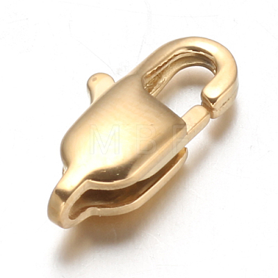 Ion Plating(IP) 304 Stainless Steel Lobster Claw Clasps X-STAS-F094-05D-G-1