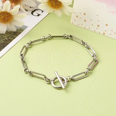 304 Stainless Steel Figaro Chain Bracelets BJEW-JB06446-1