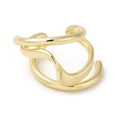 Brass Open Cuff Rings RJEW-Q778-23G-1