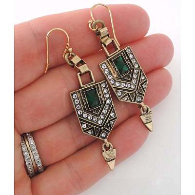 Alloy Rhinestone Dangle Earrings FS-WGCEAE4-01-1