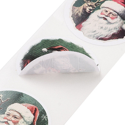 Christmas Round with Word Roll Stickers DIY-S045-01G-1