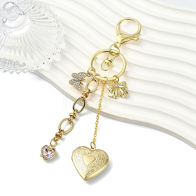 Brass Locket Pendants Keychain KEYC-YW00281-01-1