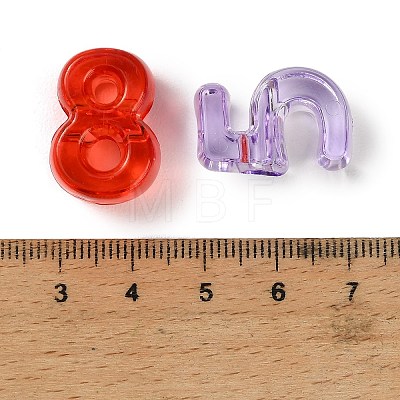 Transparent Acrylic European Beads MACR-K366-02-1