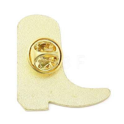 Boot with Word WHAT WOULD DOLLY DO Enamel Pins JEWB-E028-02G-1