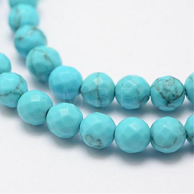 Synthetic Turquoise Bead Strands G-G671-4mm-1
