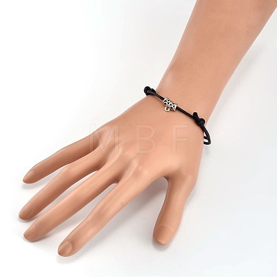 Adjustable Waxed Cotton Cord Bracelets BJEW-JB02163-1