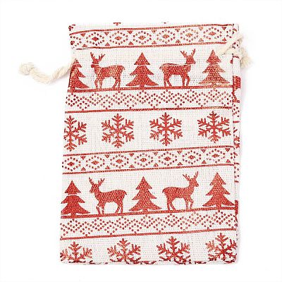 Christmas Theme Cotton Fabric Cloth Bag LS-ABAG-H104-B12-1