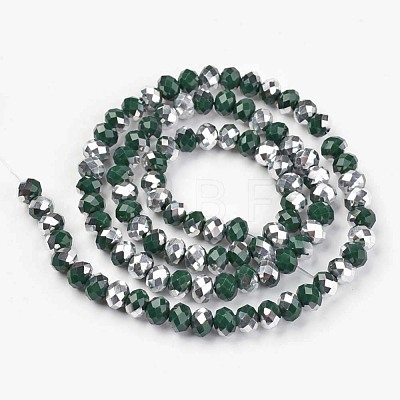 Electroplate Opaque Glass Beads Strands X-EGLA-A034-P4mm-M04-1