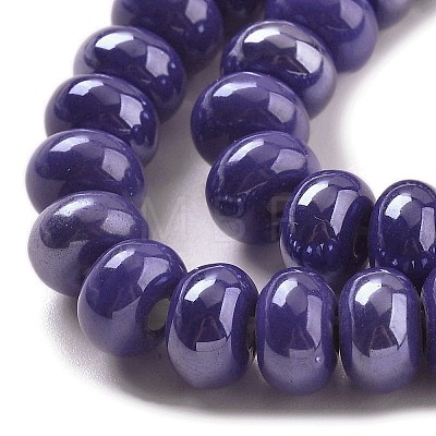 Porcelain Rondelle Beads PORC-Q001-01E-1